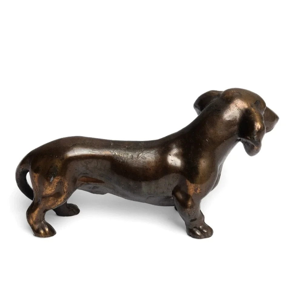 Vintage Cast Metal Dachshund Wiener Dog Figurine 2.5